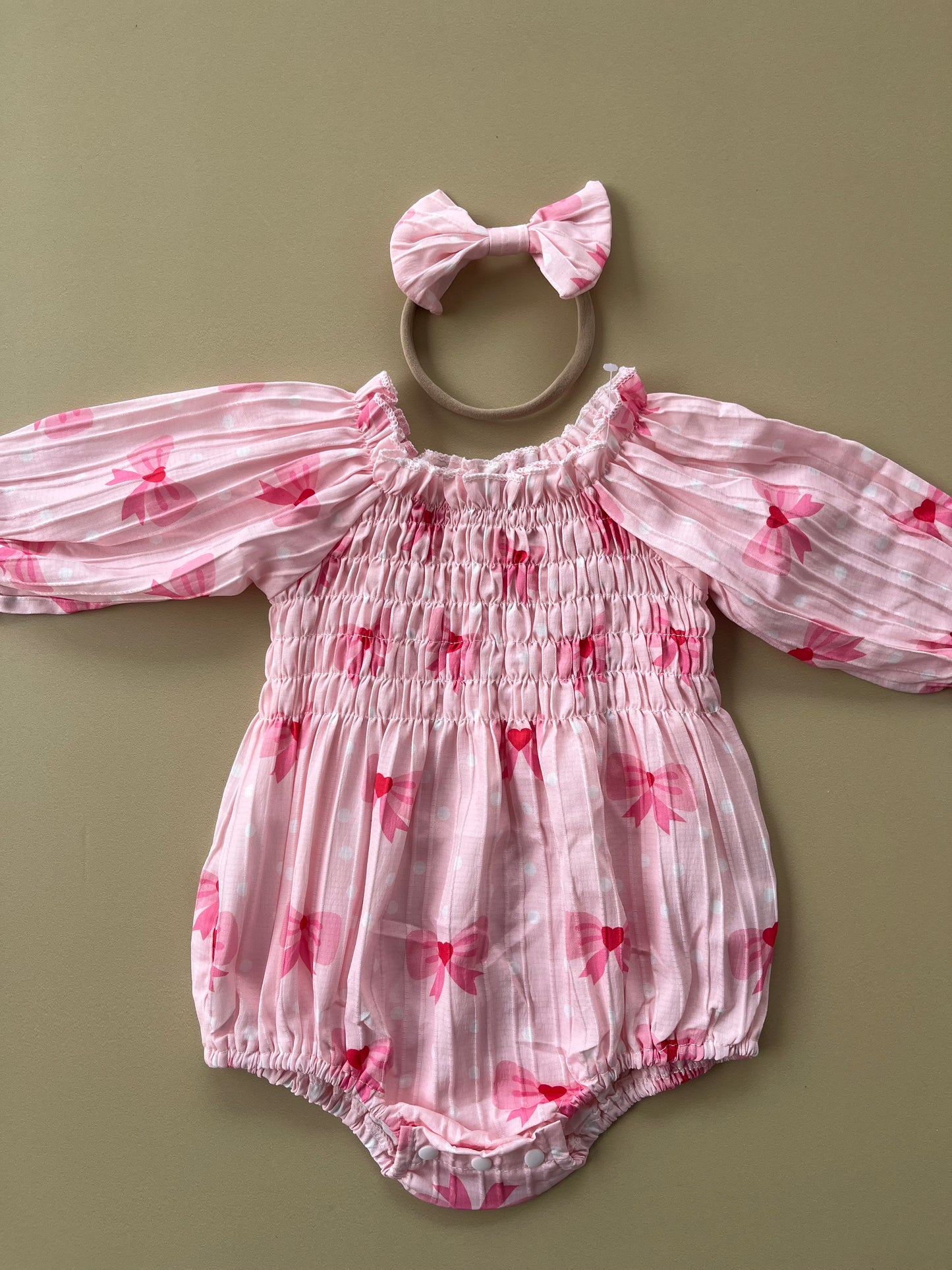Pink bow dress