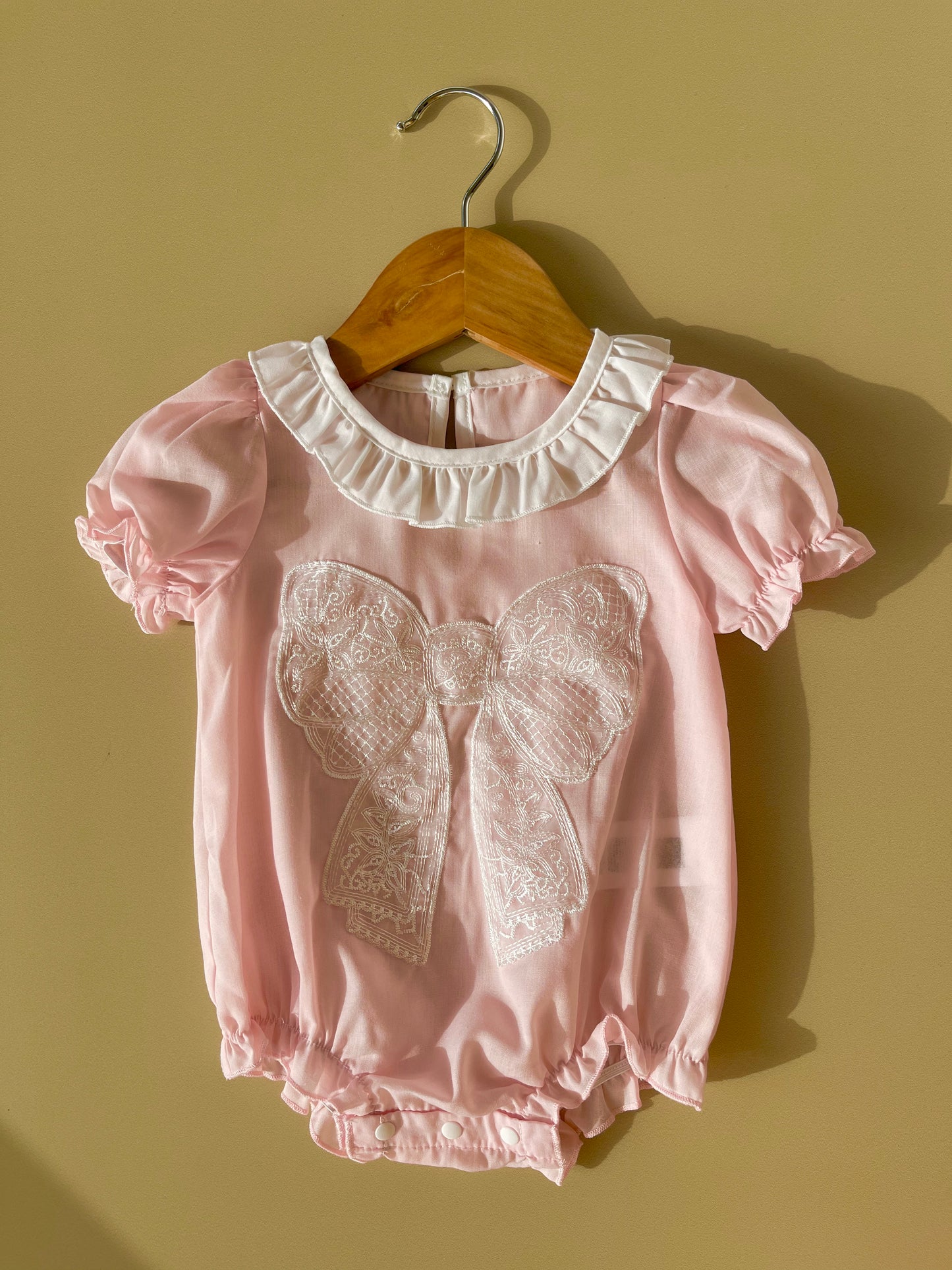 Bow- butterfly sleeve romper