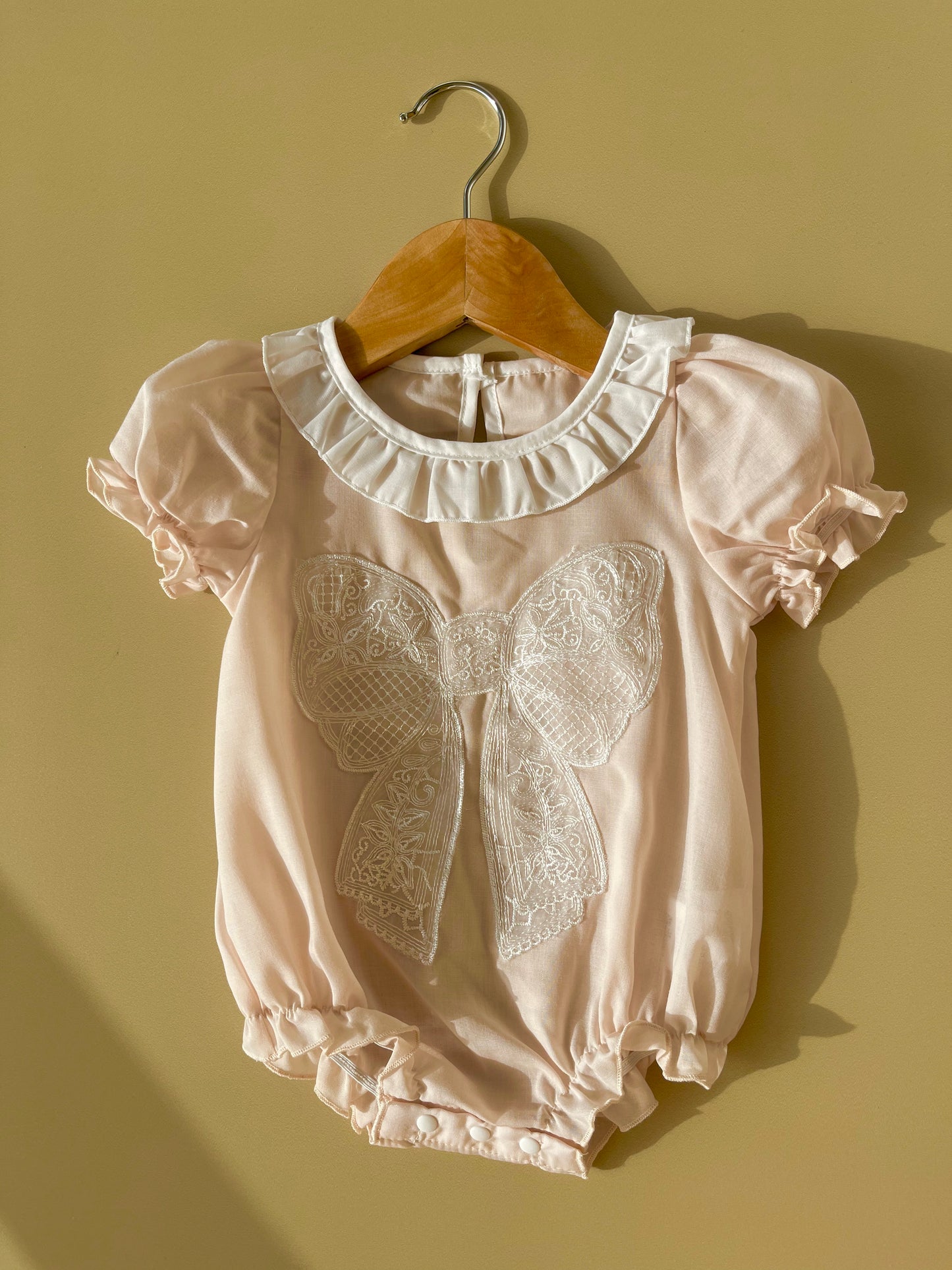 Bow- butterfly sleeve romper