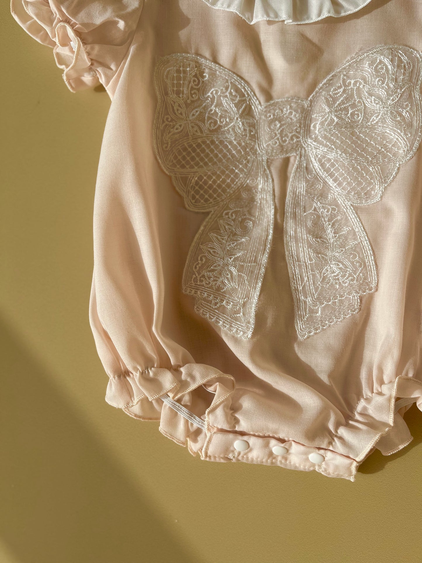 Bow- butterfly sleeve romper