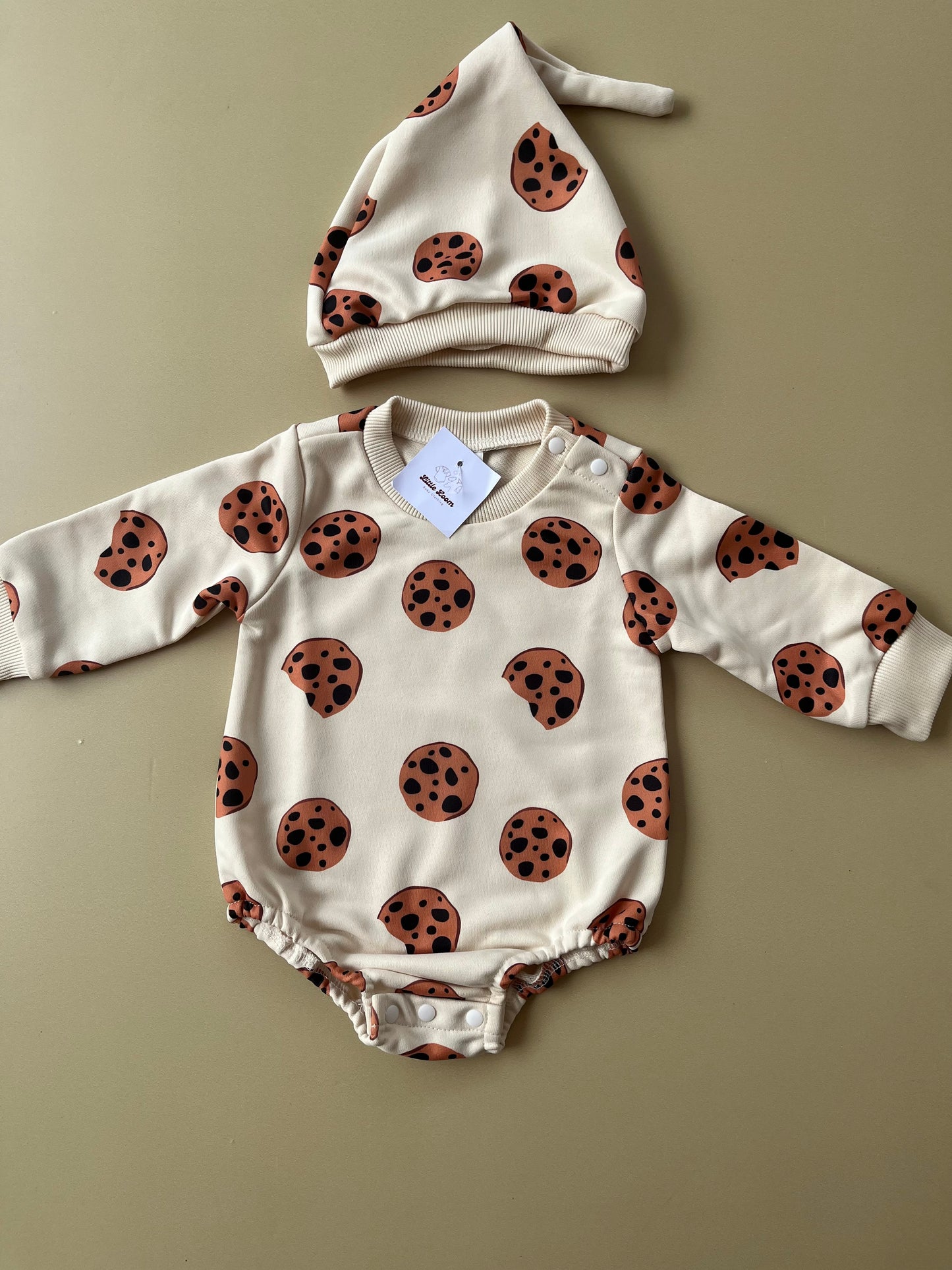 Cookie romper and beanie set