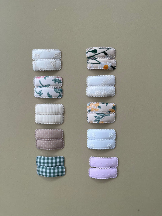 Embroidered clip