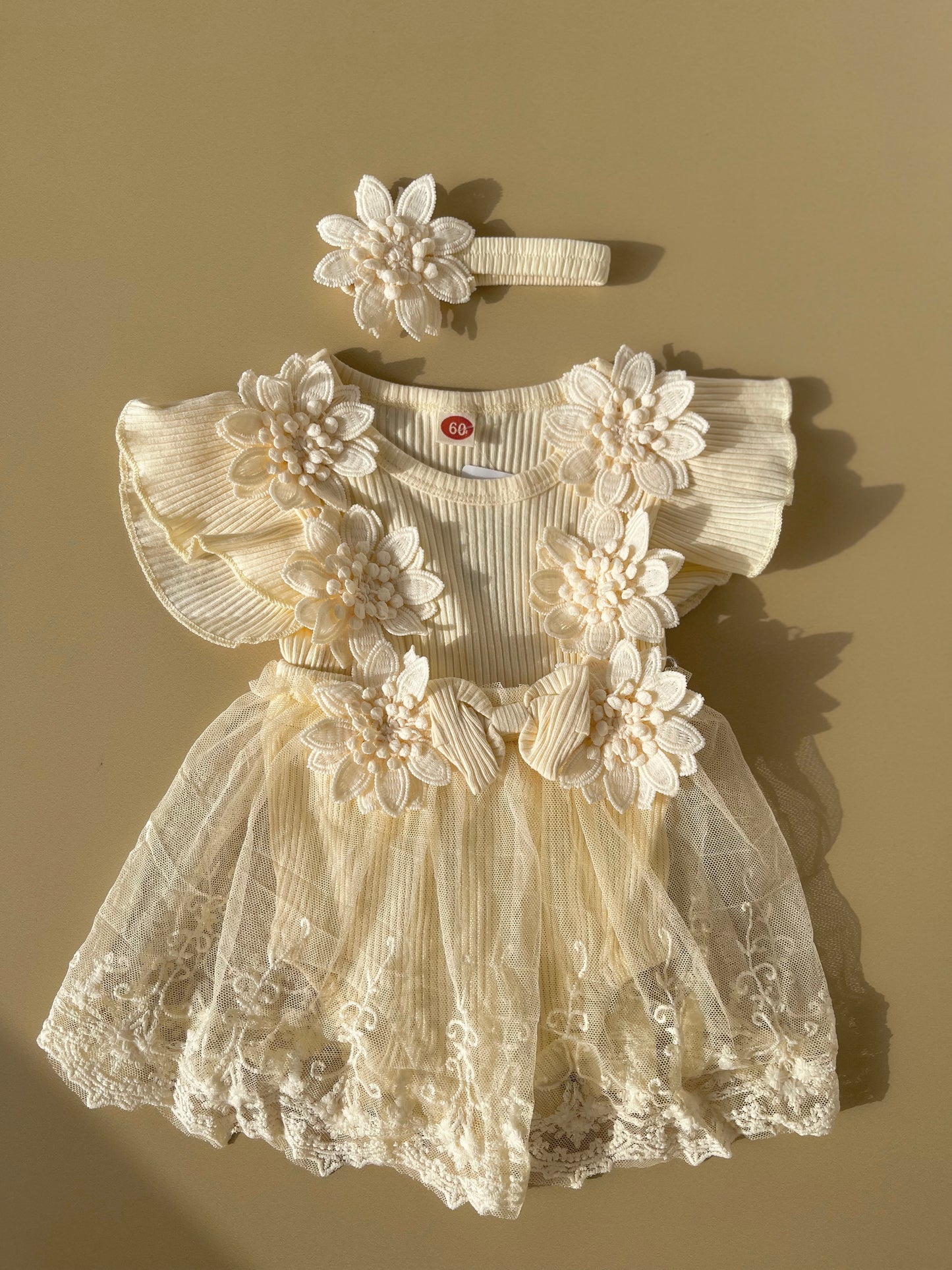 Flower bodysuit with headband