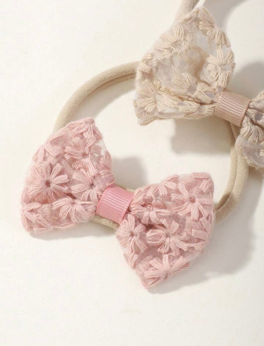 Embroidered bow