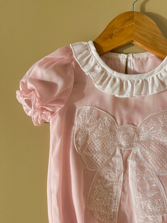 Bow- butterfly sleeve romper