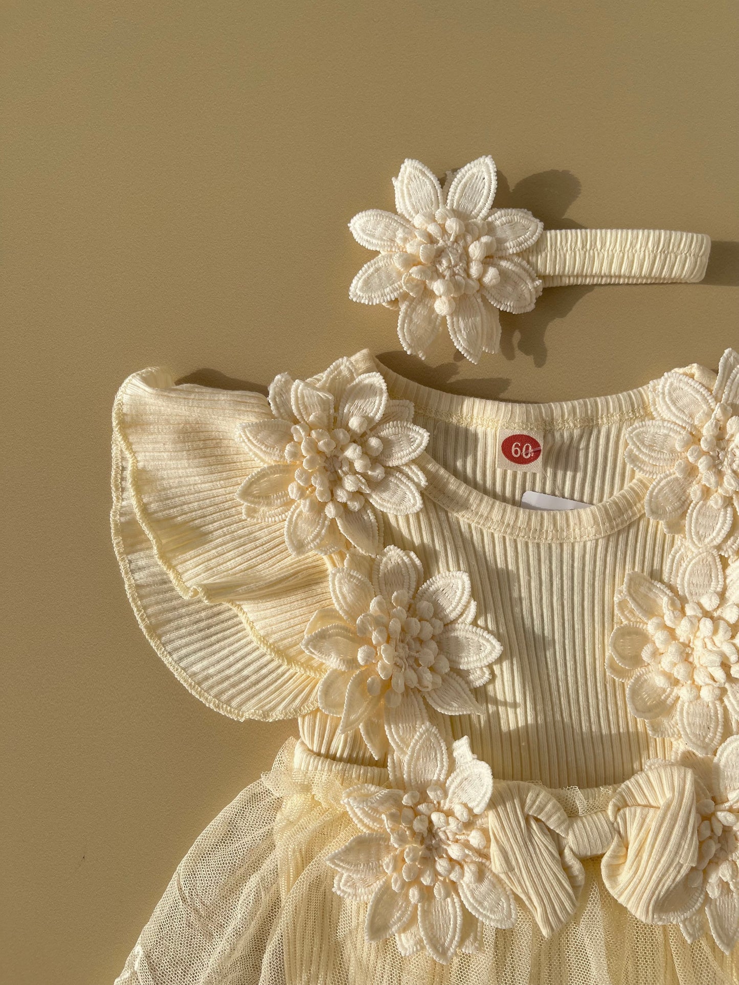 Flower bodysuit with headband