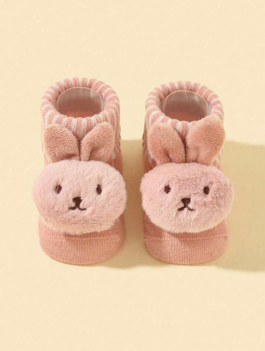 Baby Rabbit Décor Breathable Socks PINK 6-12 Months
