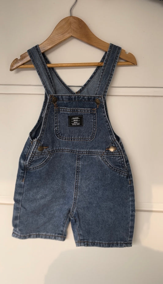 Summer Casual Baggy Straight Leg Denim Overall Jumpsuit